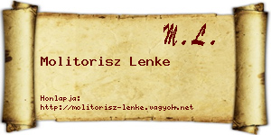 Molitorisz Lenke névjegykártya