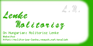 lenke molitorisz business card